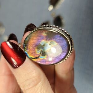 Purple Flash Labradorite Pendant